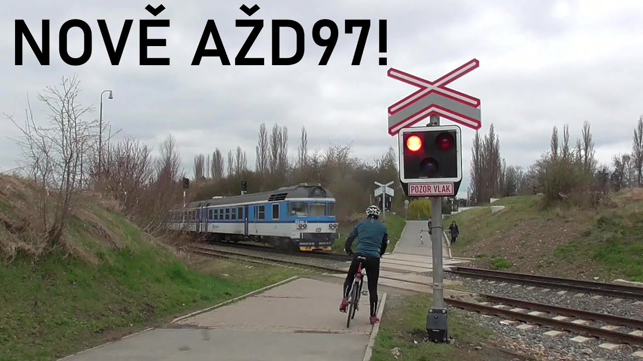 Železniční přejezd Praha-Čakovice (NOVĚ AŽD97) (02.04.2023)