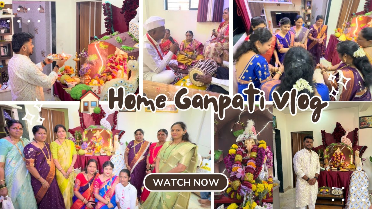 घरचा माघी गणपती Vlog 🙏 | Ganpati Puja | Family Celebration