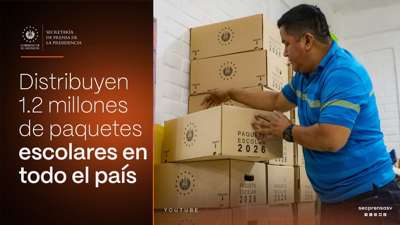 Gobierno del Presidente Bukele realiza despliegue logístico 24/7 para entrega de paquetes escolares