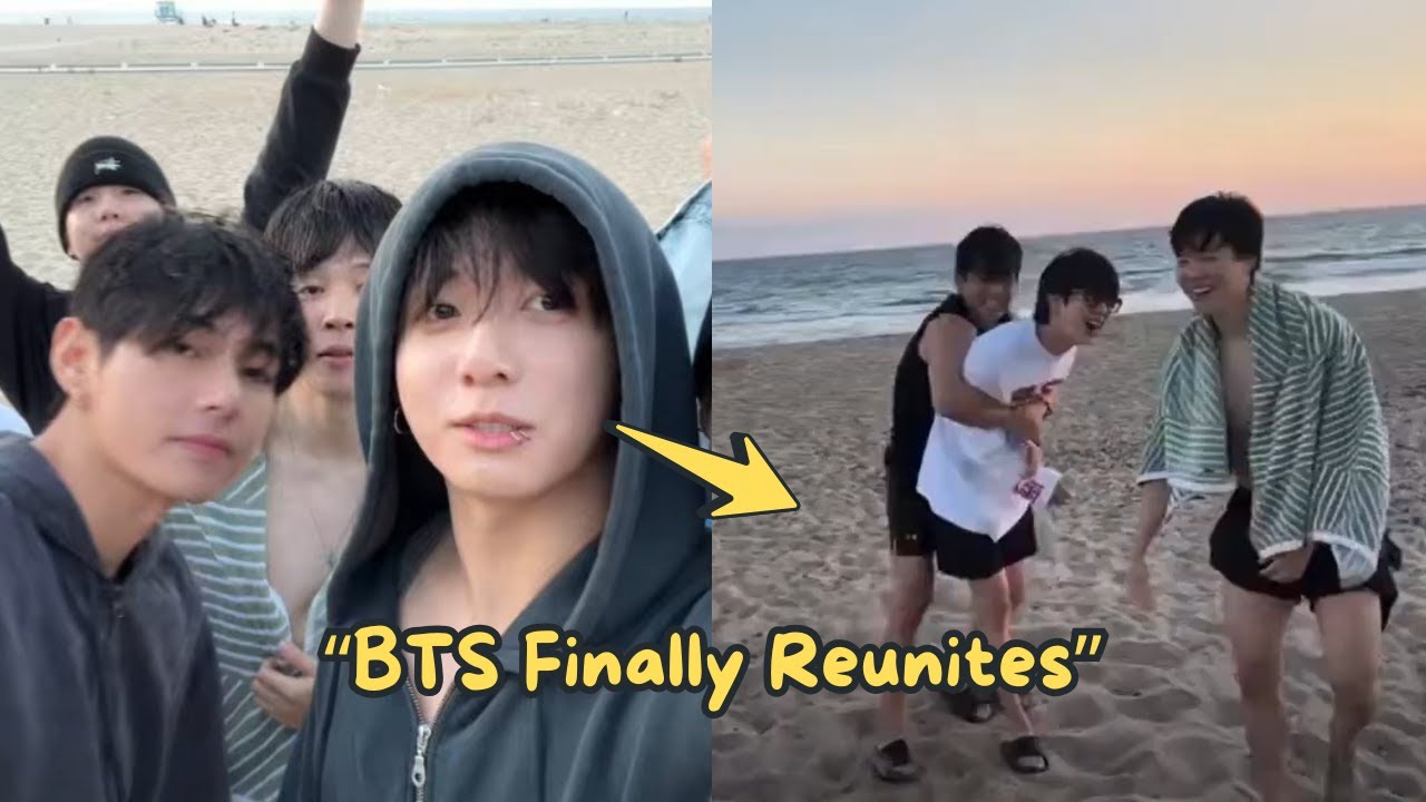 🔴LIVE: BTS Finally Reunites at Los Angeles Beach, Taehyung Does Something Shocking