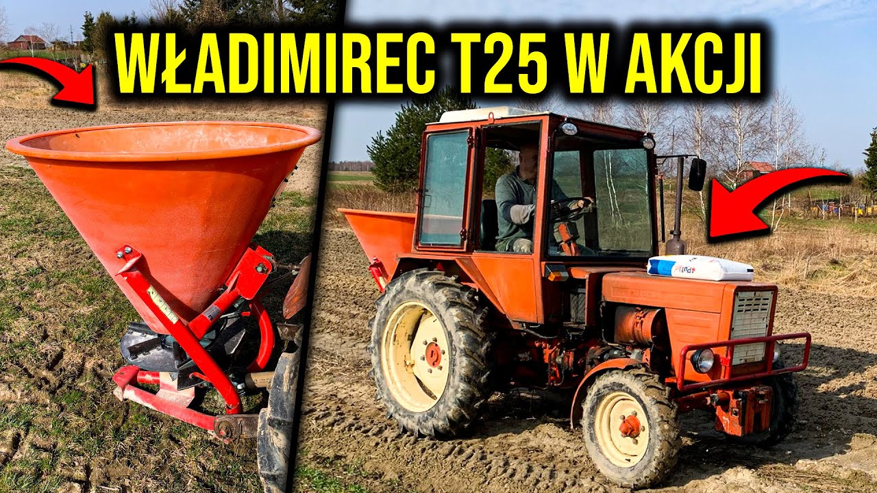 Władimirec T-25 w AKCJI - NAWOŻENIE POLA!