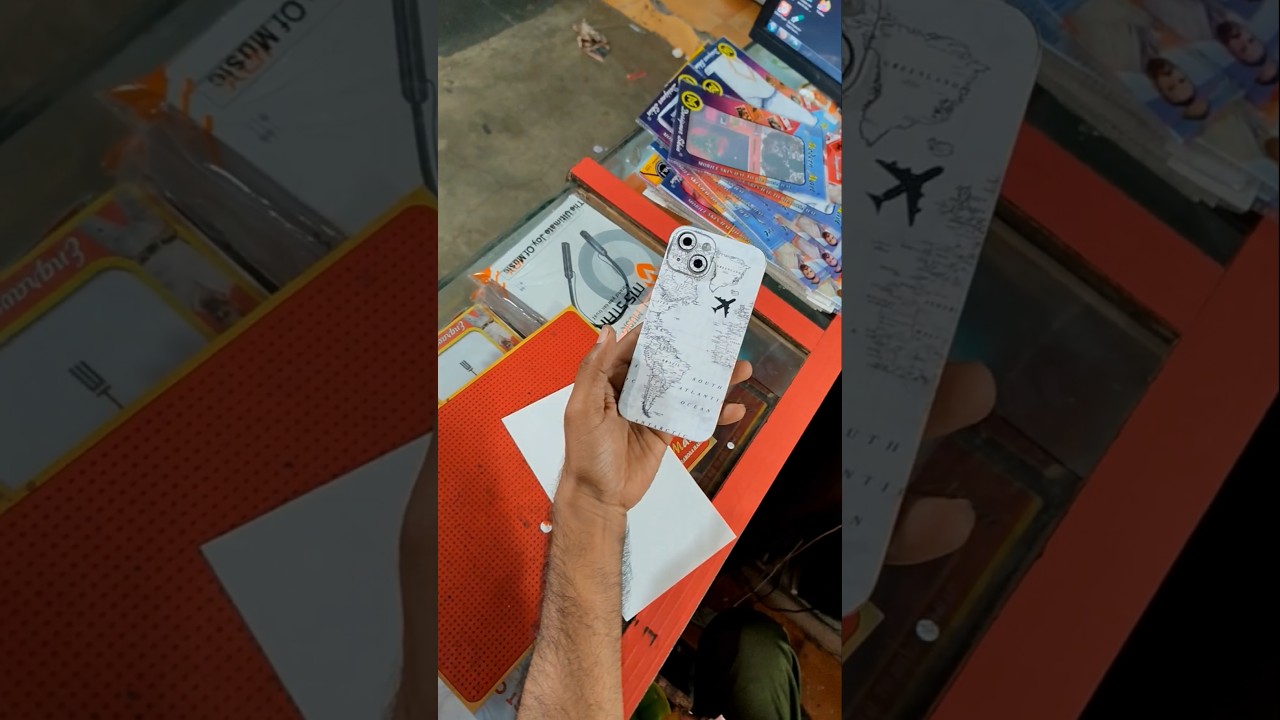 I phone 14 World Map back skin 😱😱 #shorts #smartphone #skins #abmobile_1