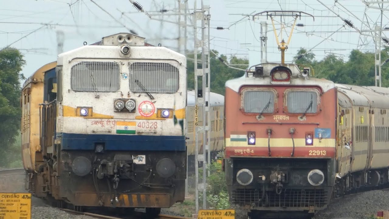 Express Trains in NANDED Division | ELECTRIC & DIESEL Train Video | Train Videos Indian Railways