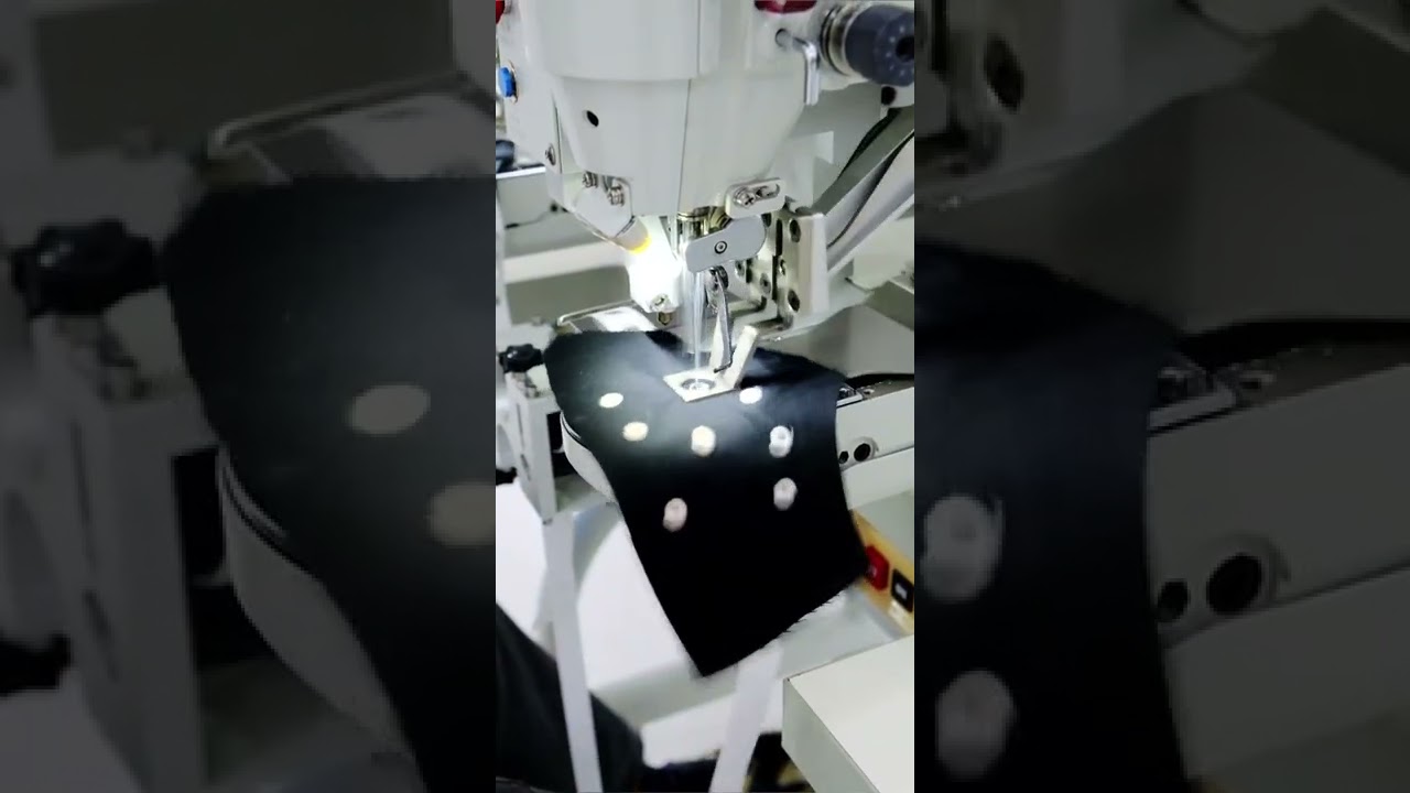 How to make caps/ Double Station  Eyelet Machine /Automatic Cap Hole Sewing Machine/Manufacturer