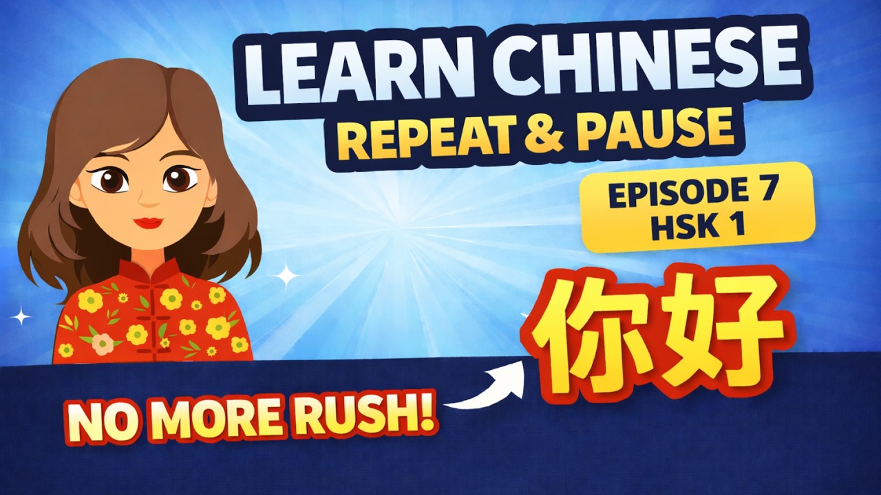 Learn Chinese (HSK 1) - Repeat and Pause | Episode 7