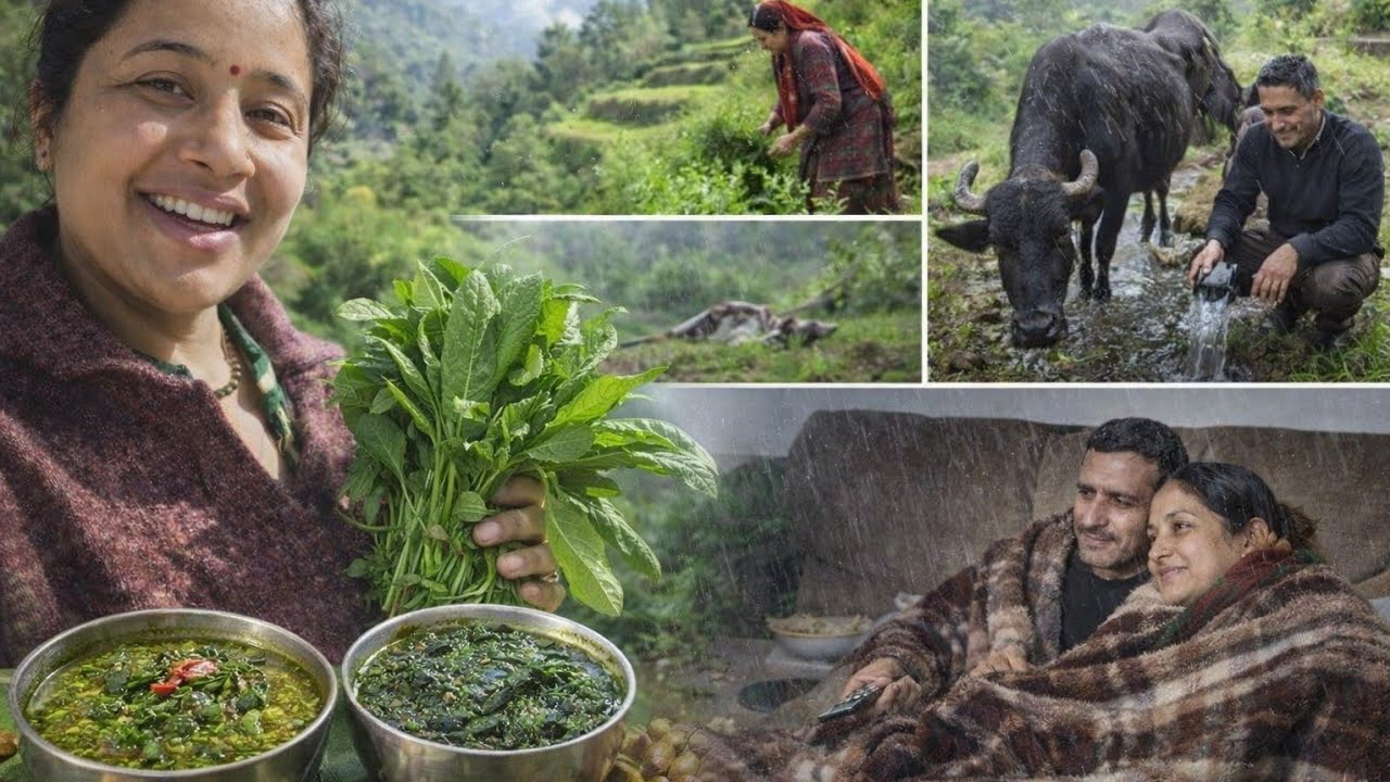 Baarish ke mausam mein banaya garma-garam Sishnu ka Saag! 🏔️🥣