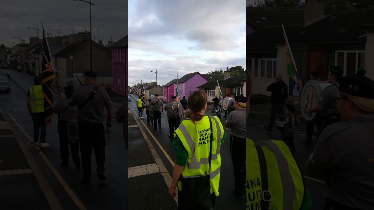Republican band marching 15th August Kilkeel Co Down Ireland (1)