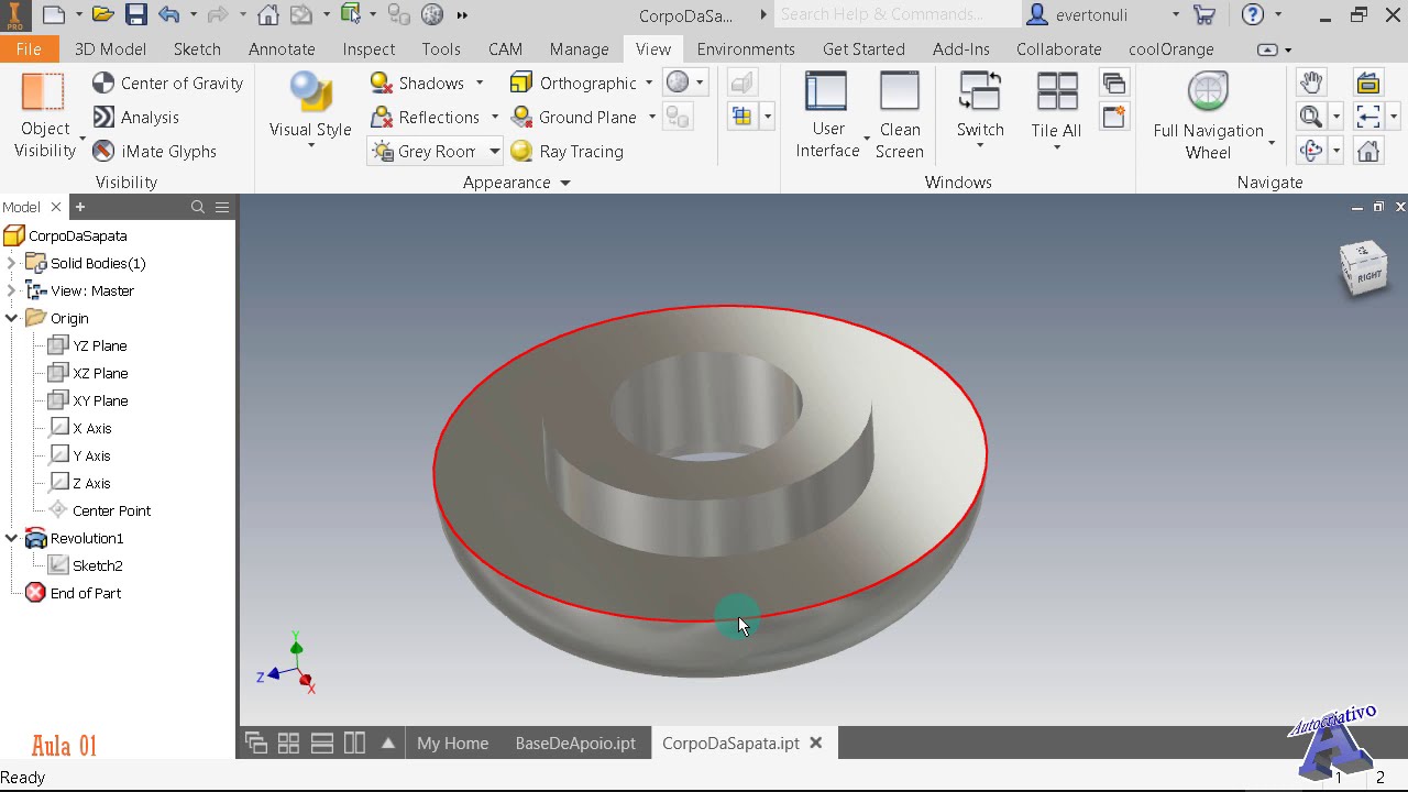 Curso de Inventor Na Prática Aula 01 - Prensa Térmica - Autocriativo