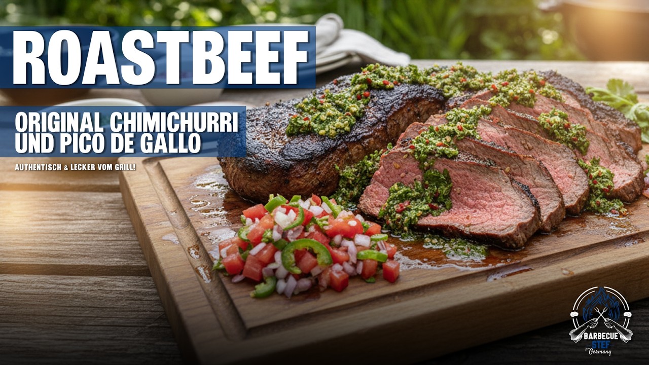 Saftiges Roastbeef vom Grill mit Chimichurri & Pico de Gallo | einfach, frisch & richtig lecker!