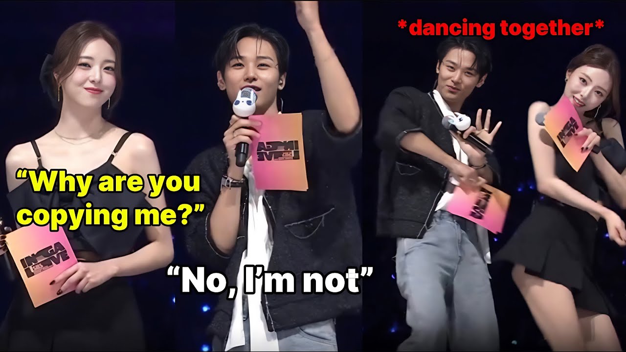 THE BOYZ JUYEON teasing ITZY YUNA in front of thousands of people