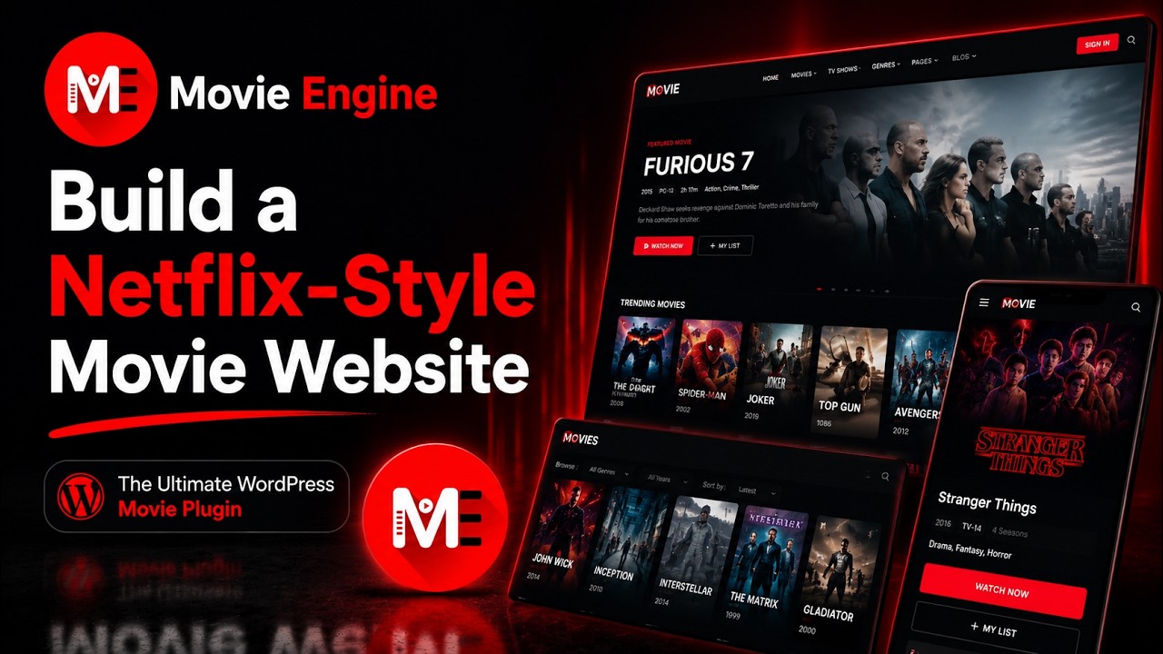 Build Your Own OTT Streaming Platform Like Netflix Using WordPress | MovieEngine