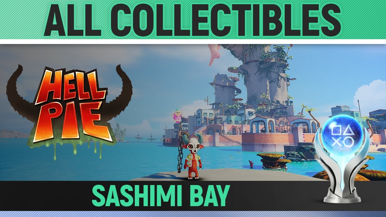 Hell Pie - Sashimi Bay - All Collectibles 🏆 All Unilambs, Candymeats, Lucky Cats