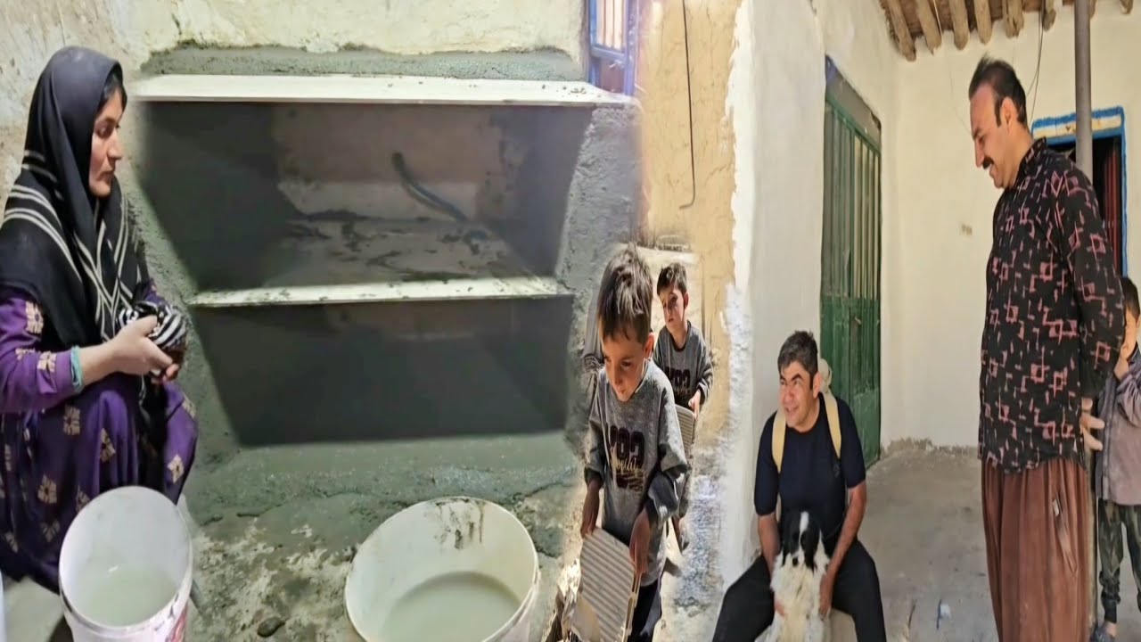 Nomadic life harsh war conditionsmeeting Muslim and building kitchen cabinets with natural materials