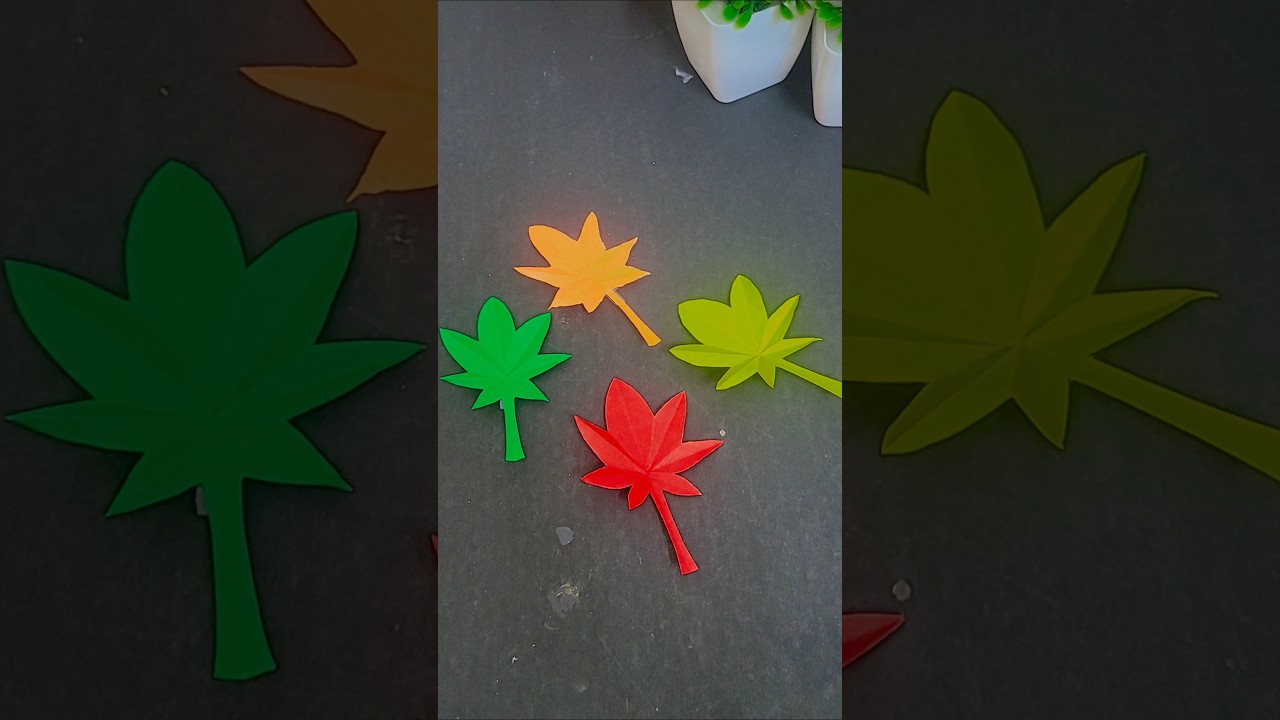 🍁Maple leaf cutting from paper🍁 