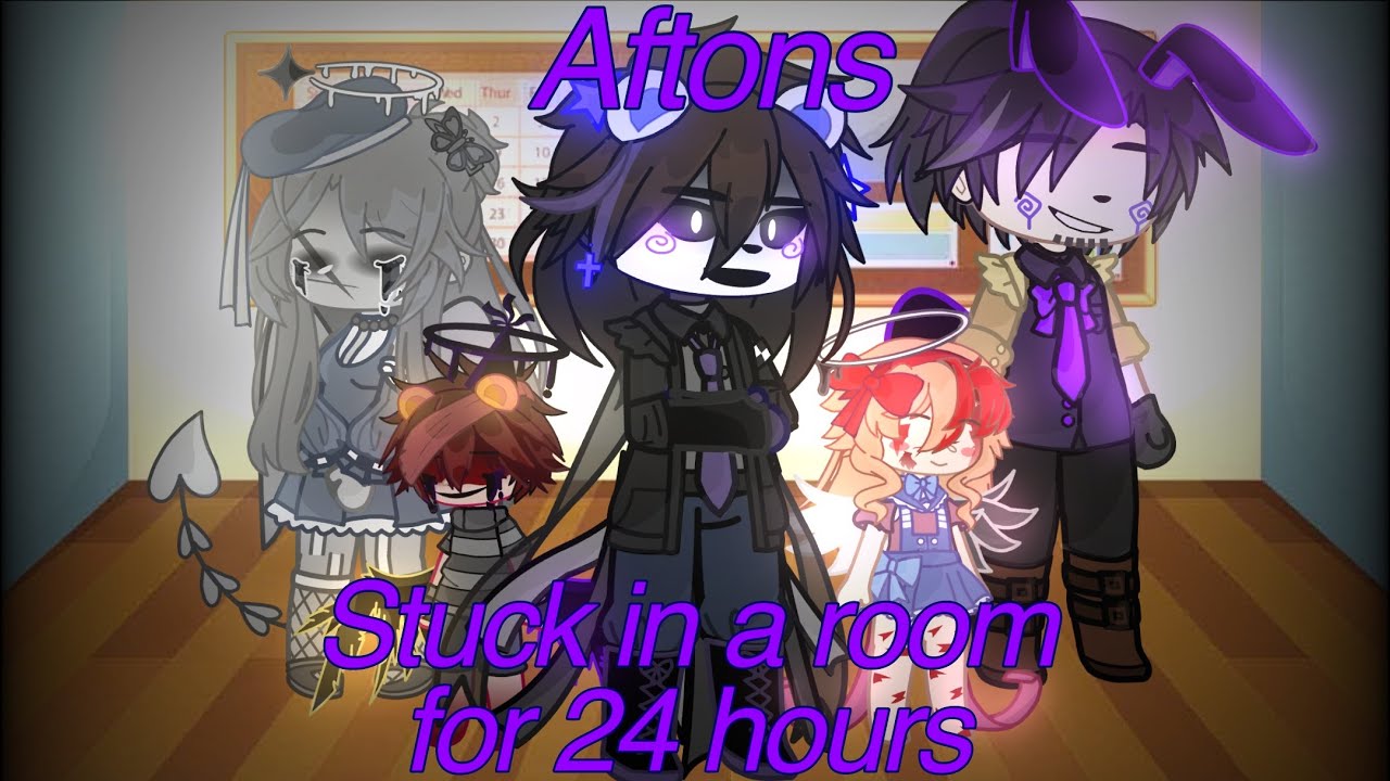 The Afton Family Stuck in a Room for 24 Hours || Fnaf(AU) || Gacha Club || Read desc