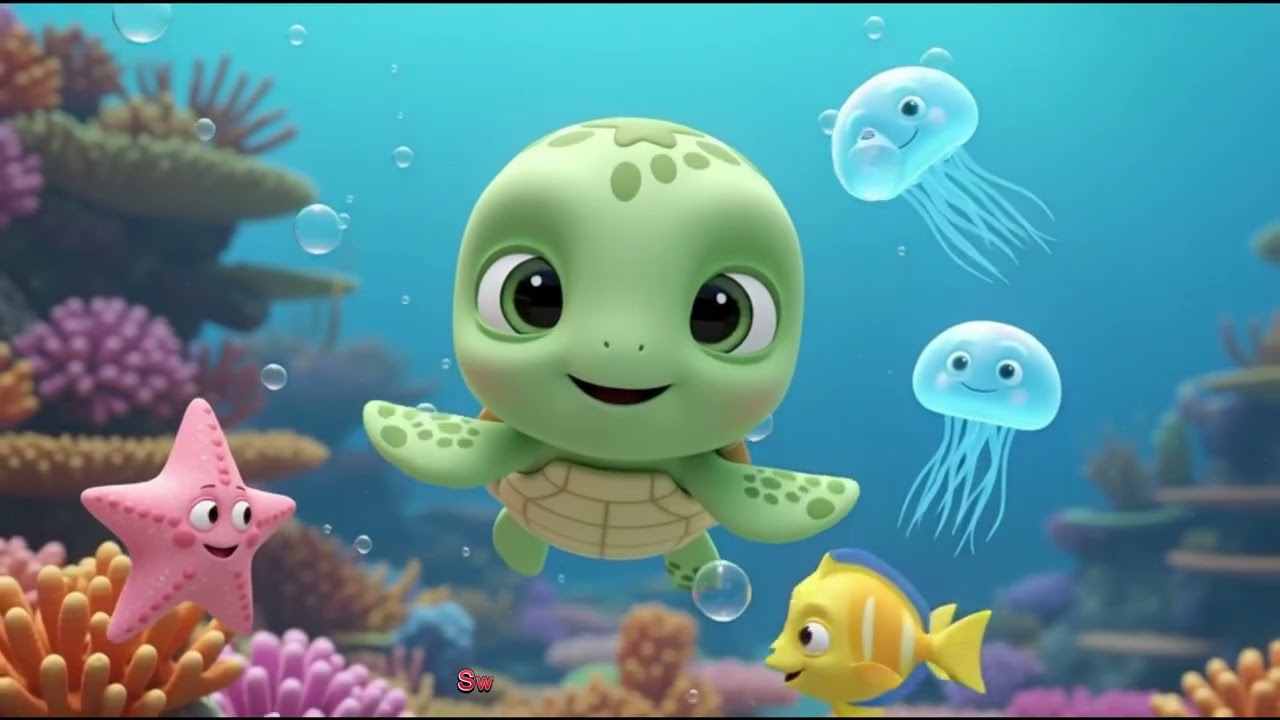 Tiny Turtle Under the Sea 🐢🌊 | Kids Songs & Nursery Rhymes | Fun Techno EDM