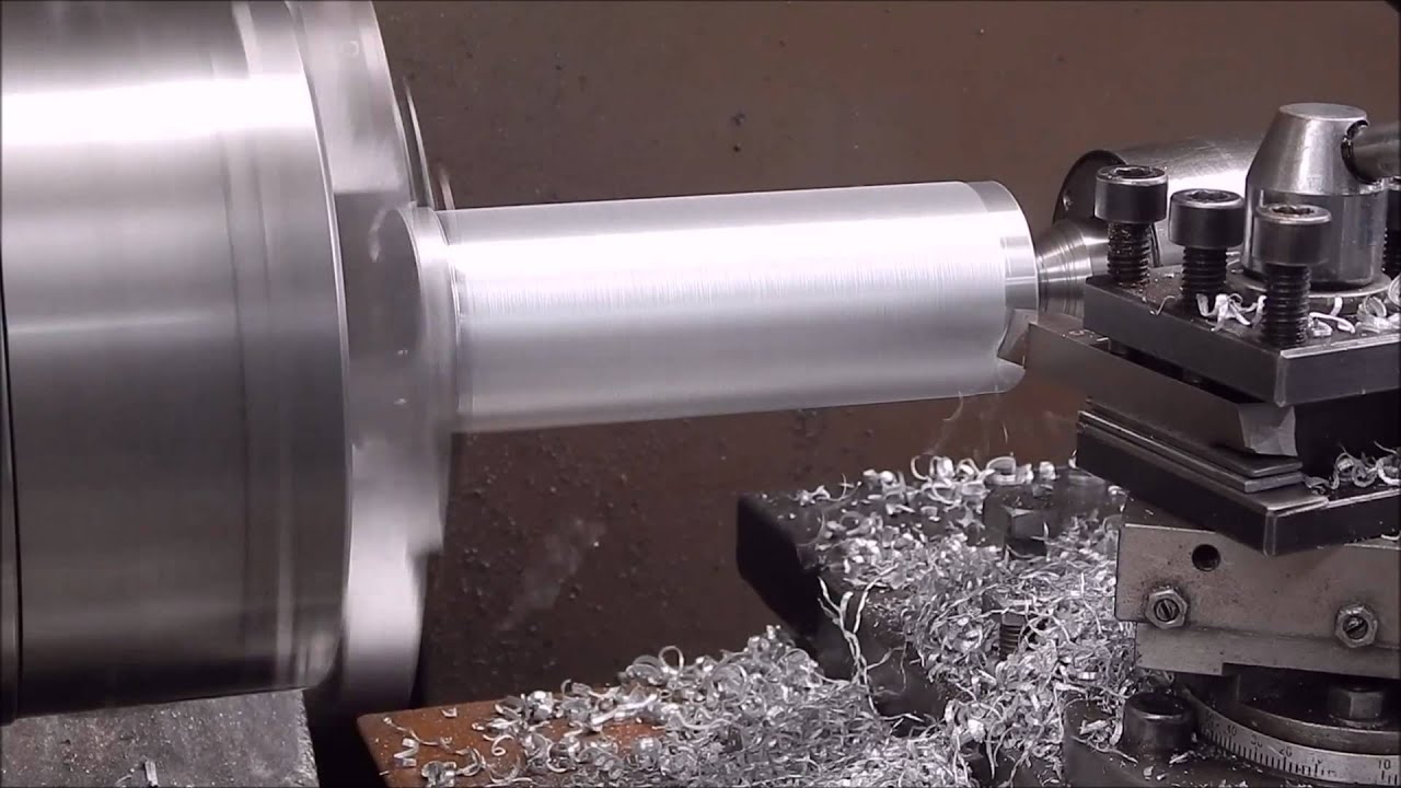 Finish aluminium with a lathe shear tool.
