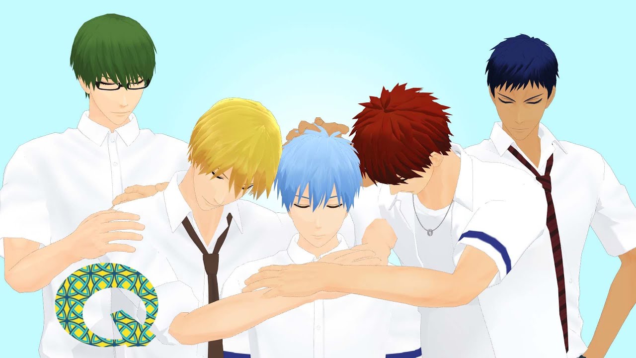 【MMD黒バス】黒子と関東エース組で「Q」