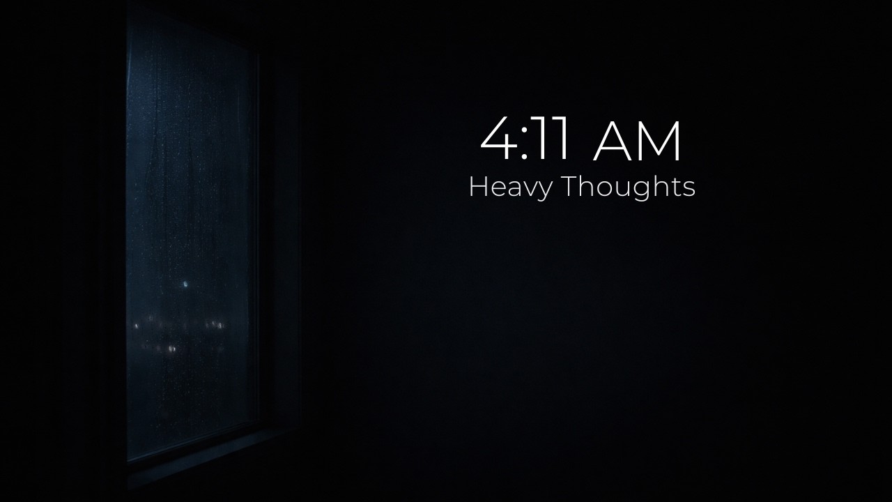Rain for the Silence Between Heavy Thoughts At 4:11 AM | Black Screen | 1H