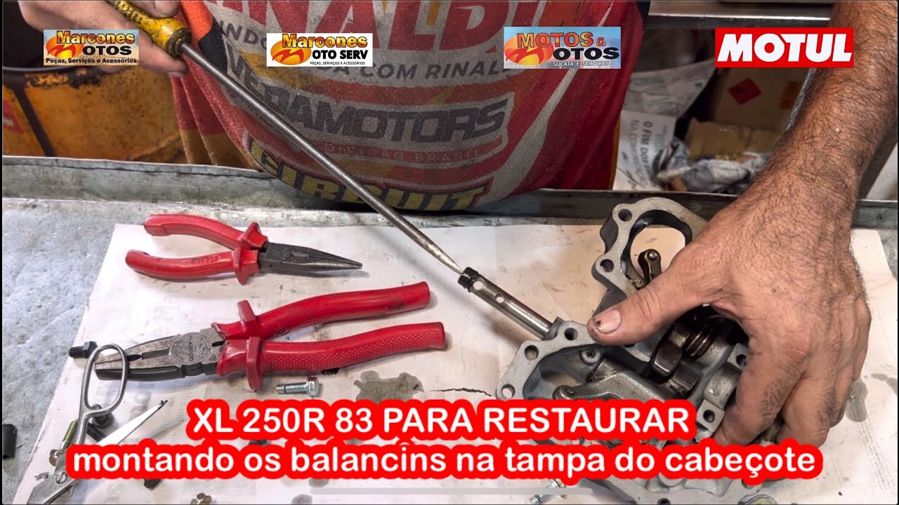 XL 250R PARA RESTAURAR 1983 - preparando tampa cabeçote 