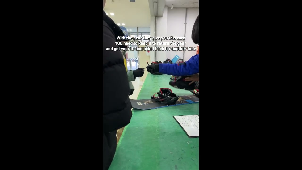 How to take the ski gear at Alpensia Ski slopes #koreaskitour #winterinkorea