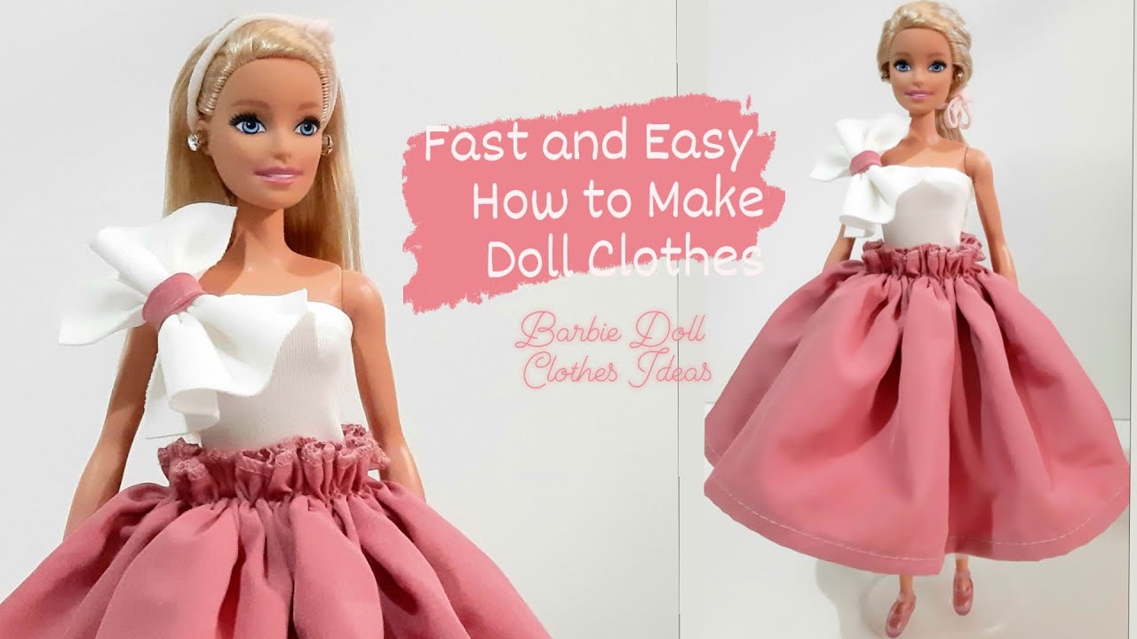 DIY Barbie Clothes Outfit Dress-Barbie Clothes Ideas #barbiedresscollection #chellesallabouthandmade