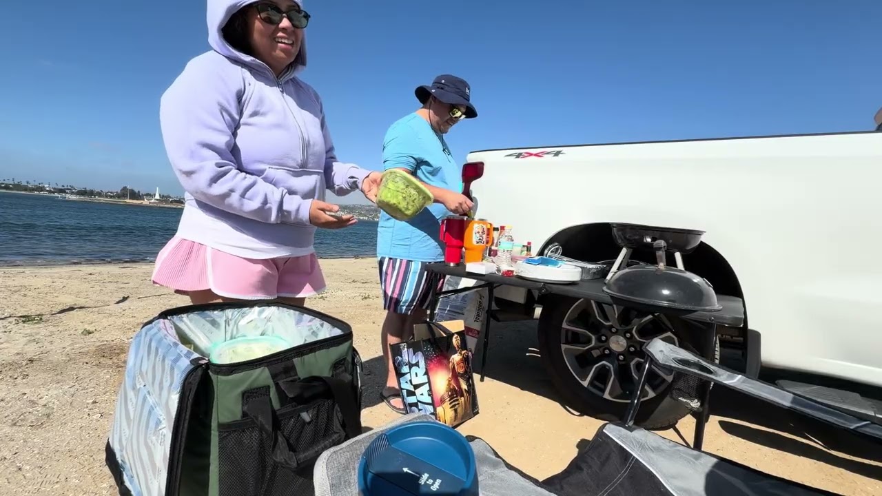 Beach picnic at Fiesta Island.