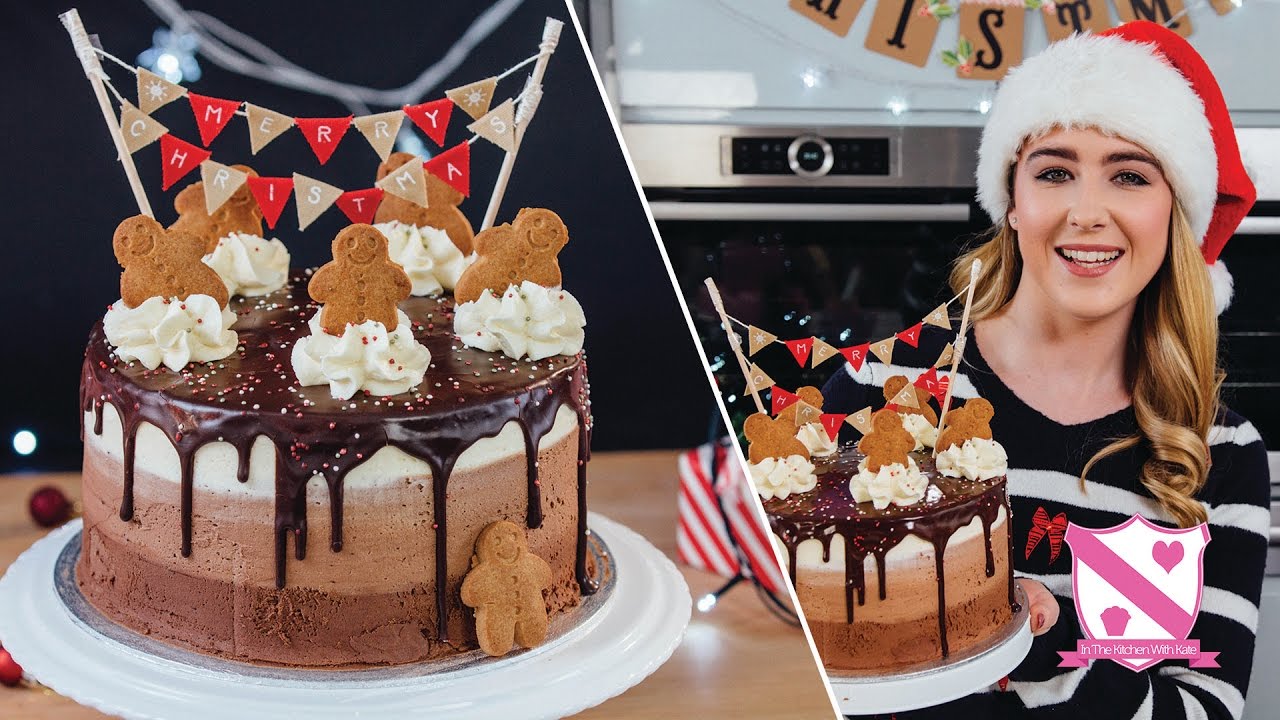 Christmas Ombre Cake #ad - In The Kitchen With Kate