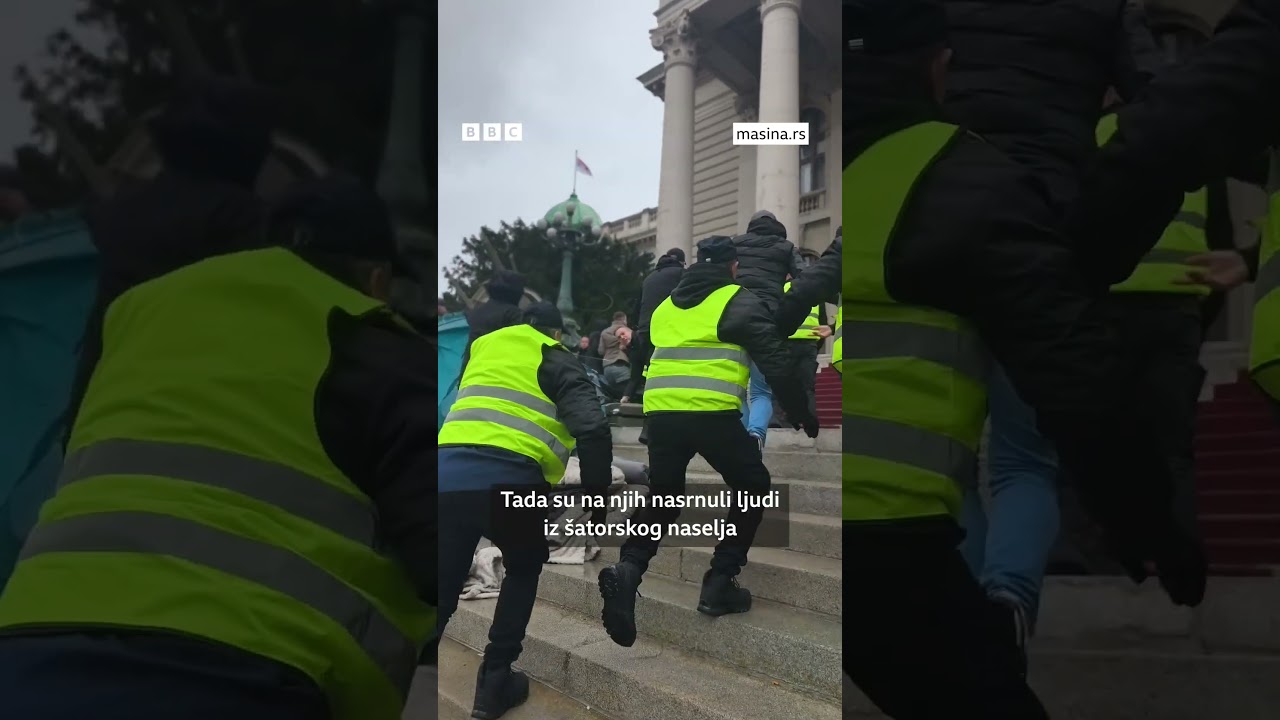 Incident ispred Narodne skup&scaron;tine | BBC News na srpskom #skupstina #beograd #politika #srbija