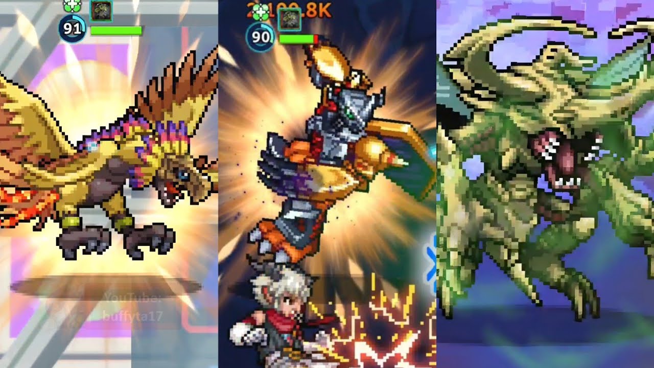 DIGIMON UP - Phoenixmon, Wargreymon & HerculesKabuterimon Digivolutions