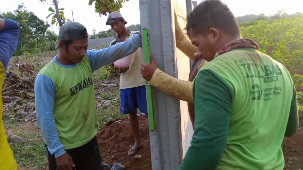 tutorial pemasangan pagar panel beton precast