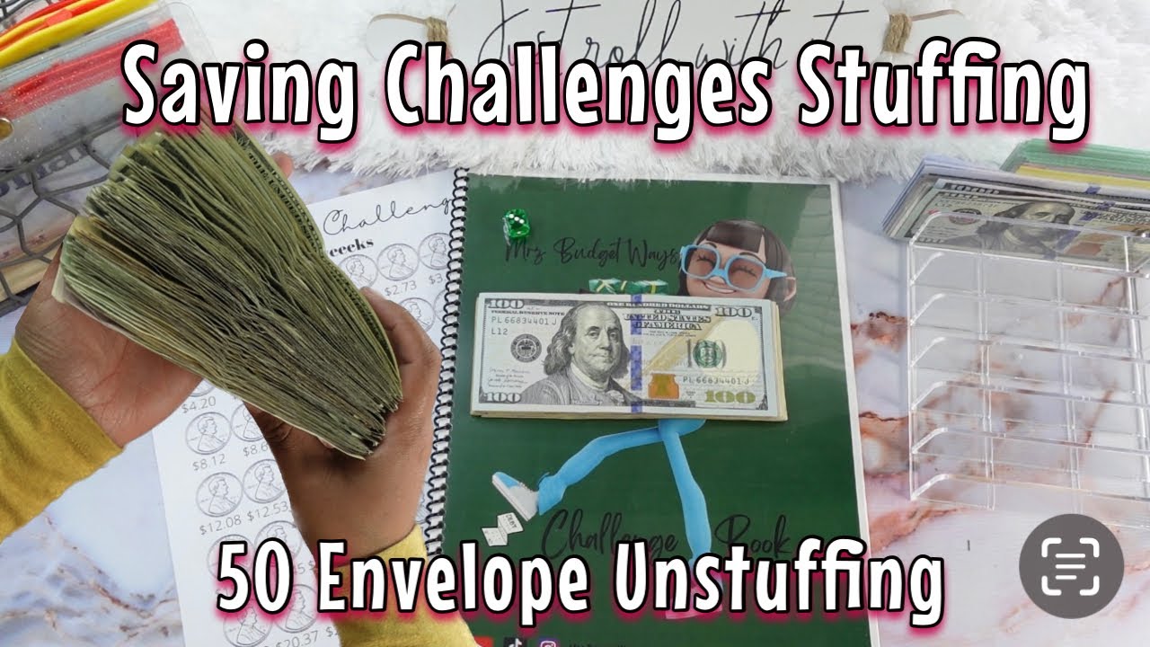 Saving Challenges Stuffing |Unstuffing 50 Envelope Challenge |How Much?#savingschallenge #savings