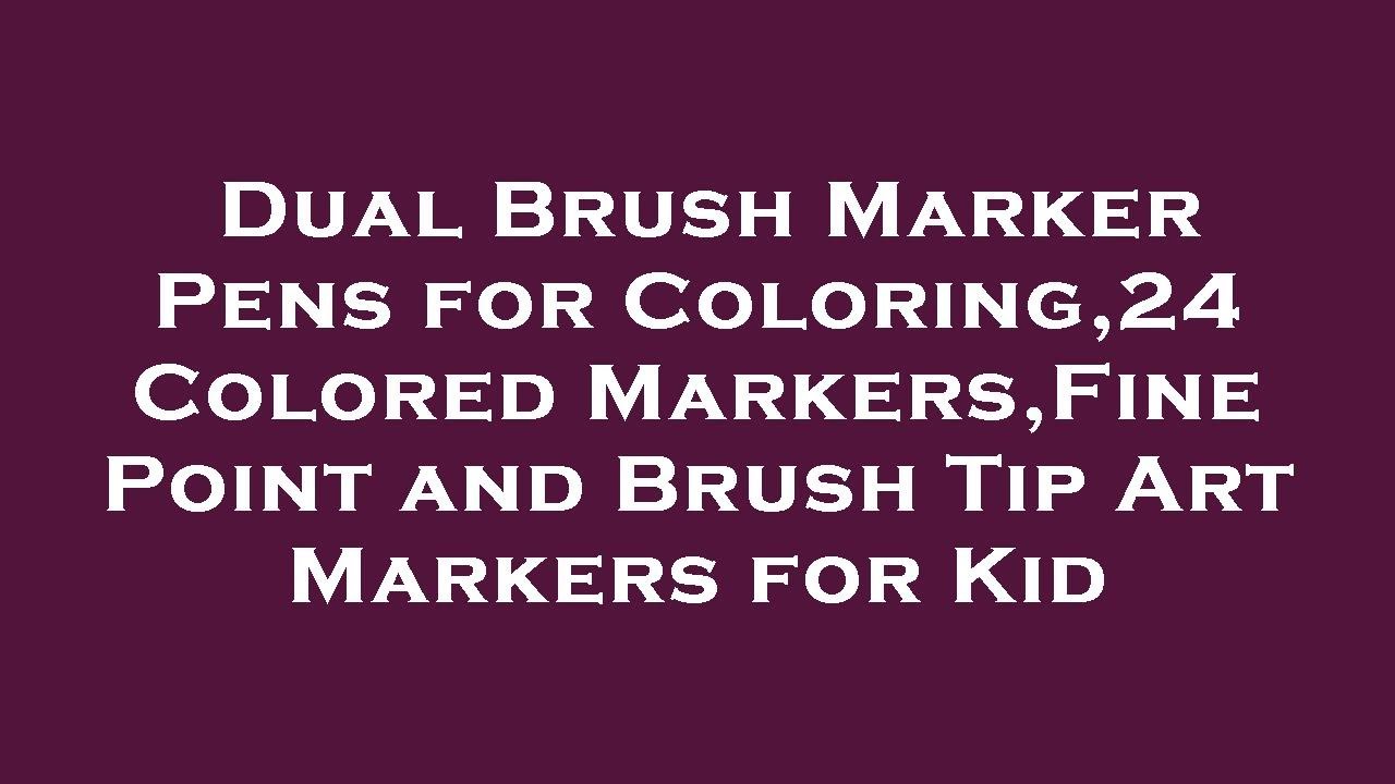 Dual Brush Marker Pens for Coloring,24 Colored Markers,Fine Point and Brush Tip Art Markers f Review