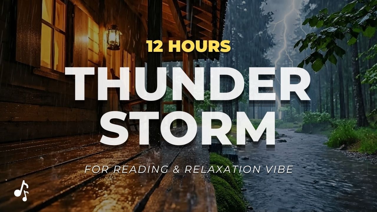 Cozy Cabin Thunderstorm ASMR - Window Rain Sounds for Reading and Deep Relaxation Vibe