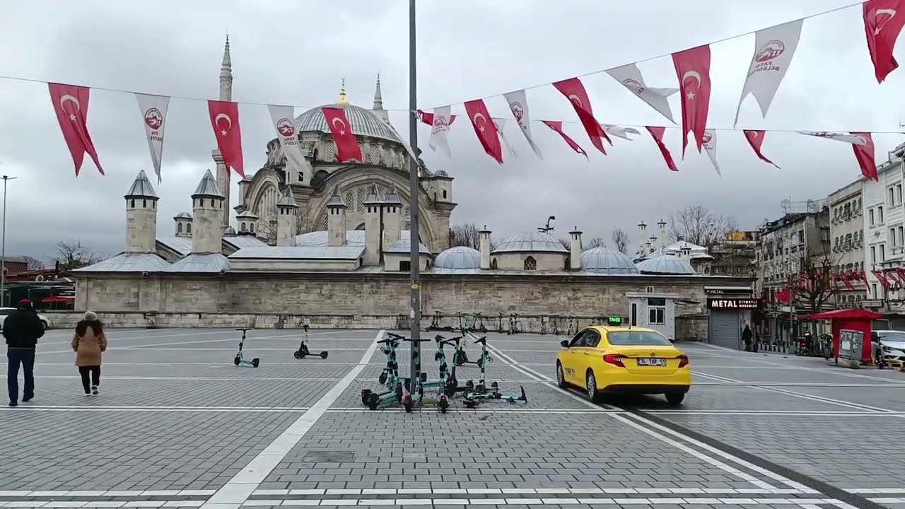بيازيد في الشتاء جولة كاملة سير على الأقدام #WalkingTour#Beyazit#Istanbul#IstanbulWinter#CityWalk