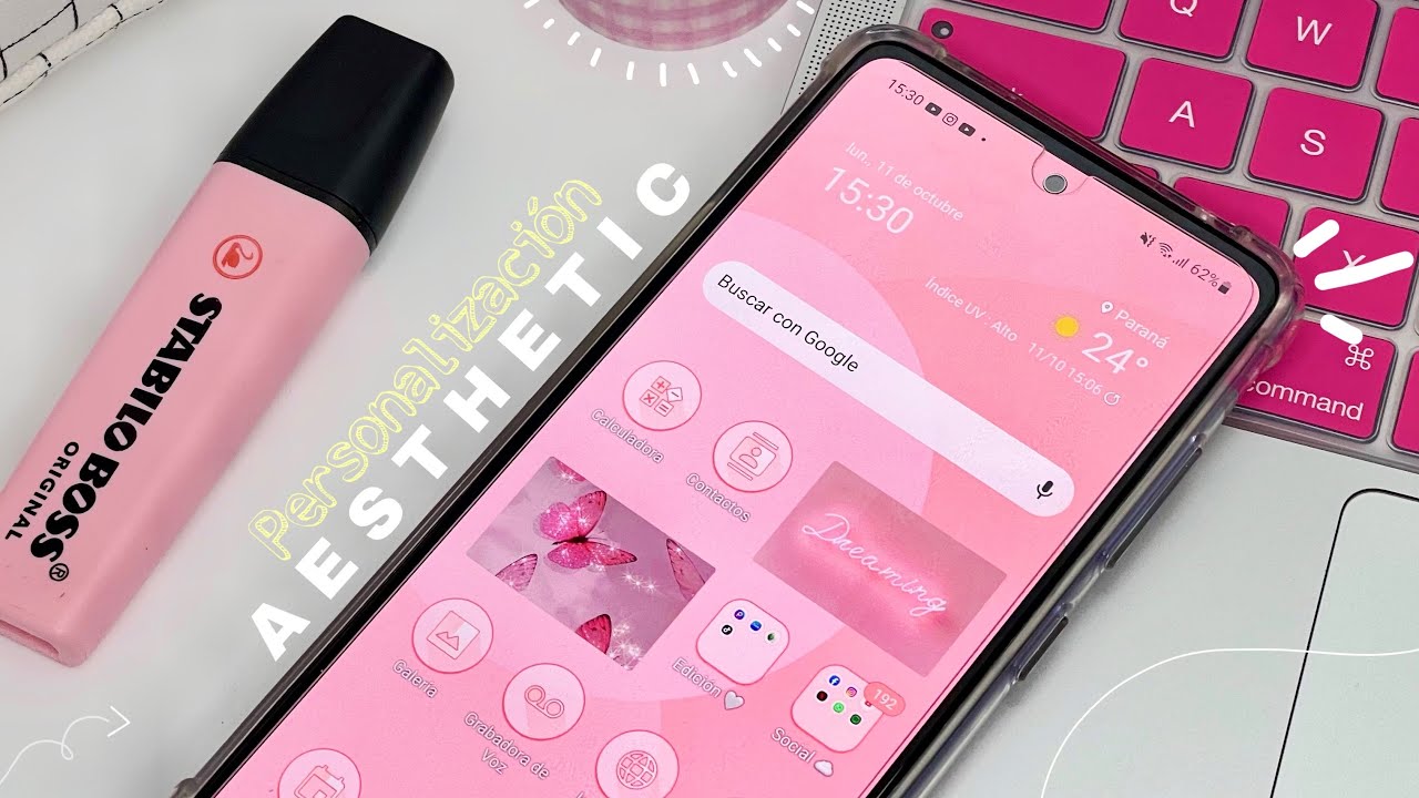 ✧ Personaliza tu Celular Android Aesthetic ☽