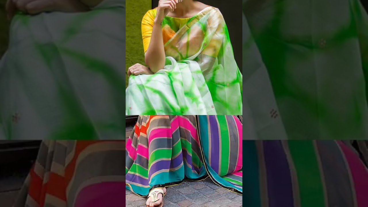 Summer Saree Collection 😍 || #shorts #youtubeshorts #saree #summer