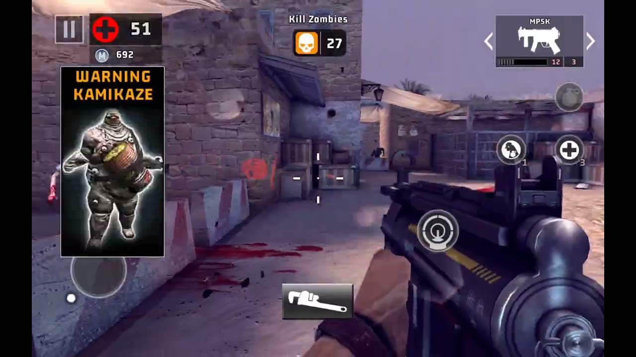 Playing dead trigger 2 (it's free)