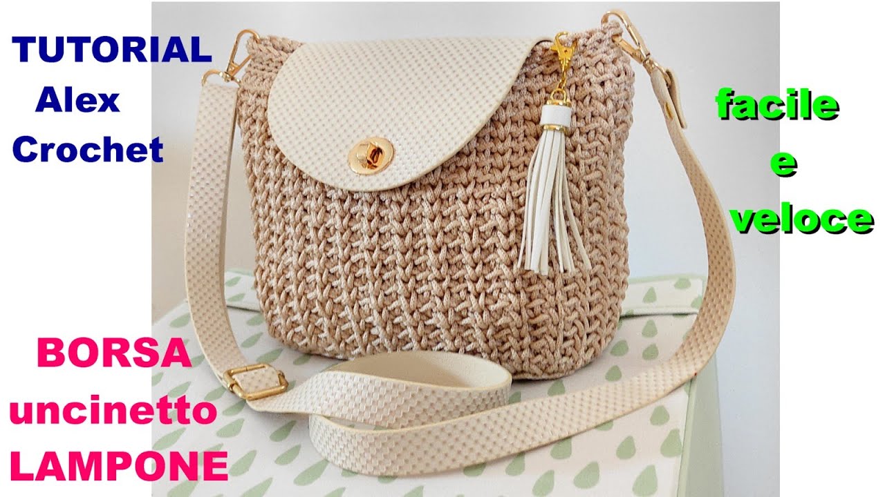 BORSA UNCINETTO VANITY a punto LANCIA tutorial Alex Crochet tutorial facile