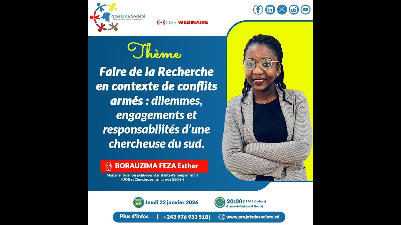 Faire de la Recherche en contexte de conflits armés : dilemmes d'une chercheuse du Sud.