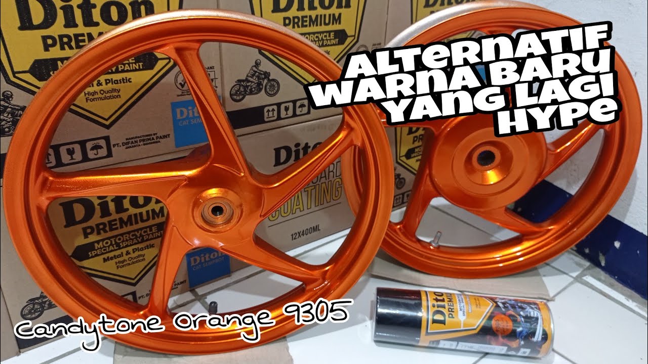 Repaint velg ala warna KingSpeed & Xmode | Diton premium candytone orange 9305