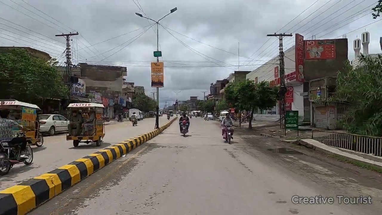 Jhelum Rainy Day Drive | GTS Chowk to Session Courts Kachehri and Dhok Juma Road | Creative Tourist