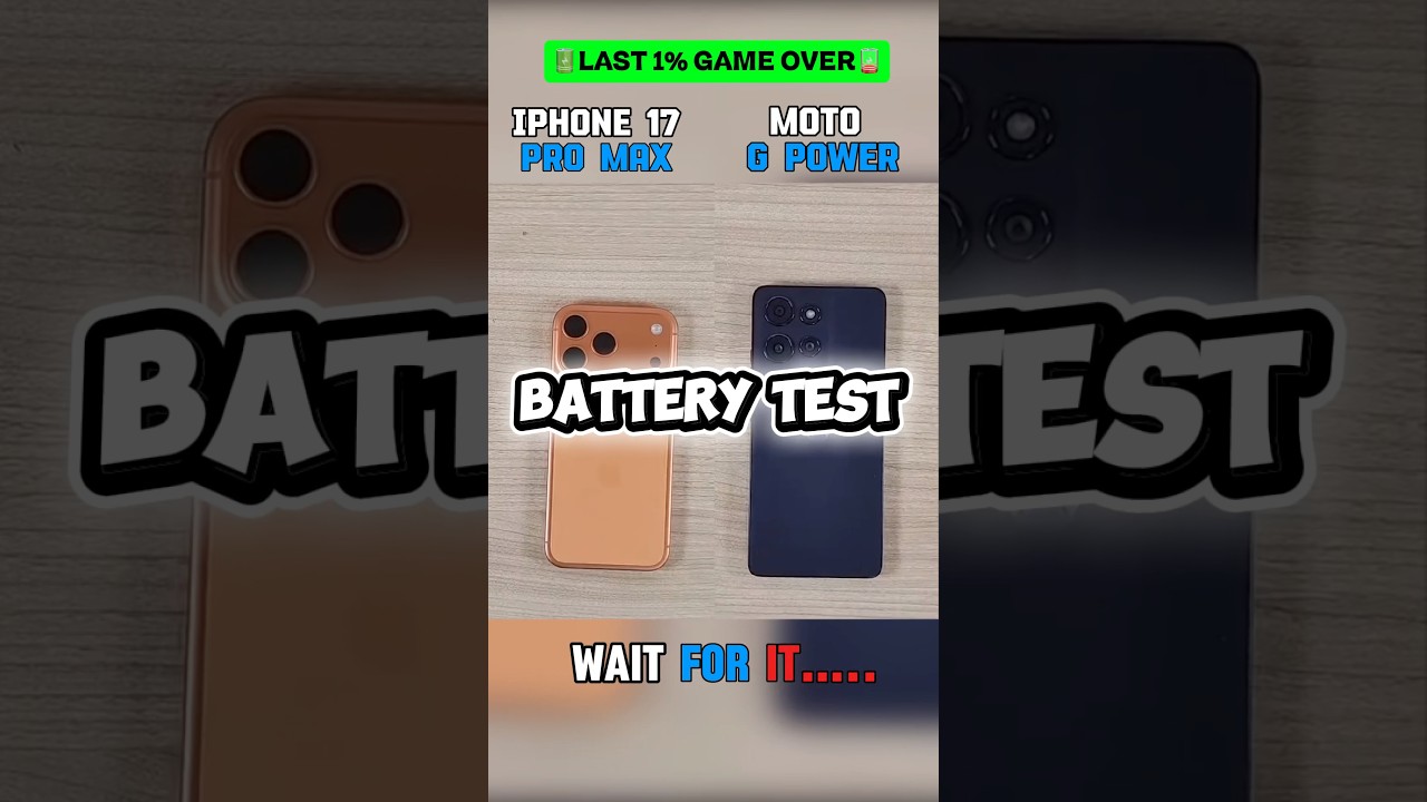 IPHONE 17 PRO MAX VS MOTO G POWER !! BATTERY TEST