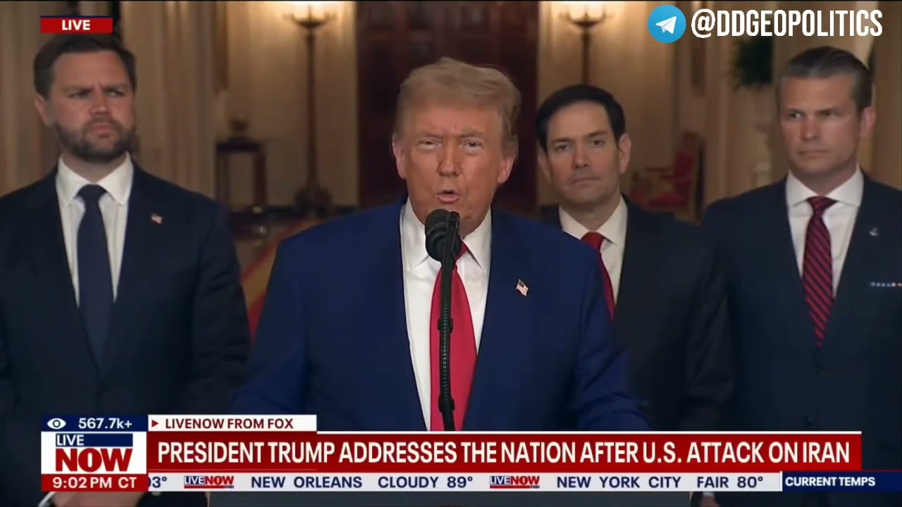Trump calls the attack on Iran a "spectacular military action" and threatens more strikes.