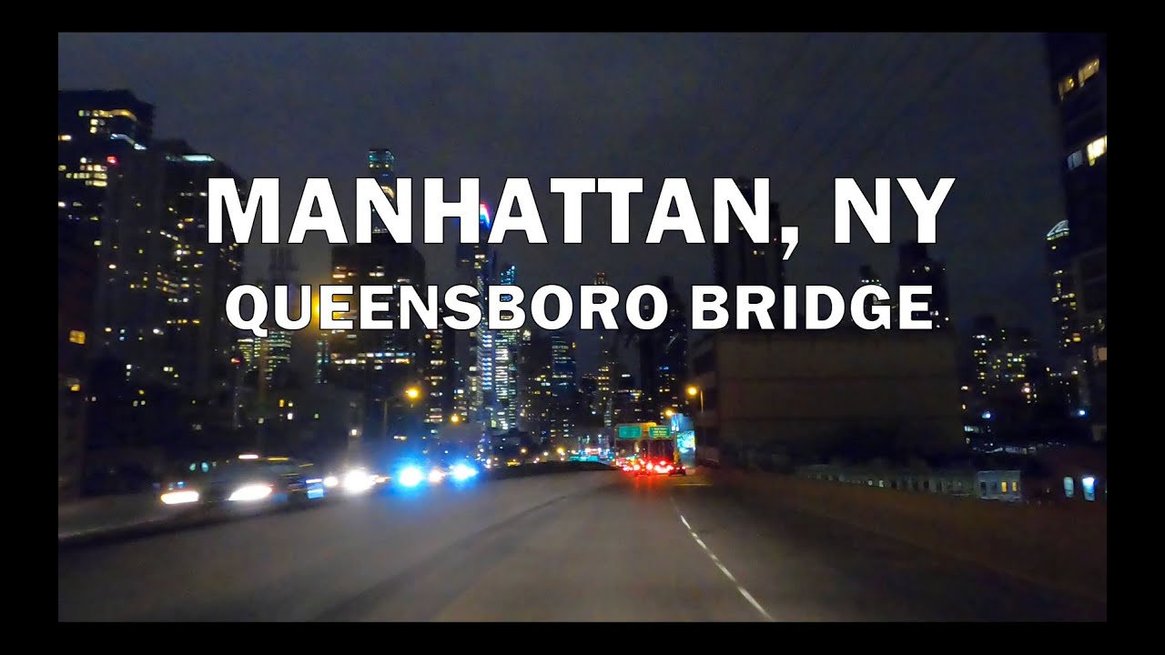 Queensboro Bridge, Manhattan, NY - Driving Downtown 4K