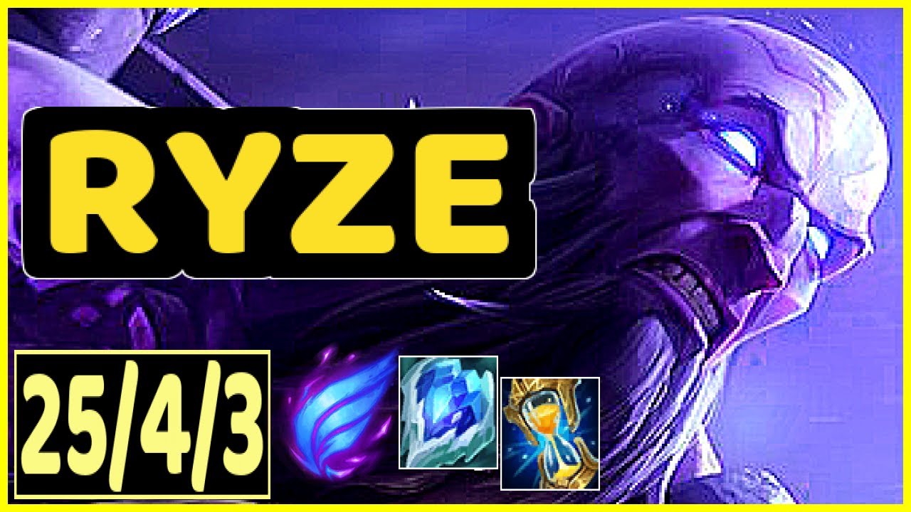 RYZE VS TWISTED FATE - 25/4/3 KDA MID GAMEPLAY