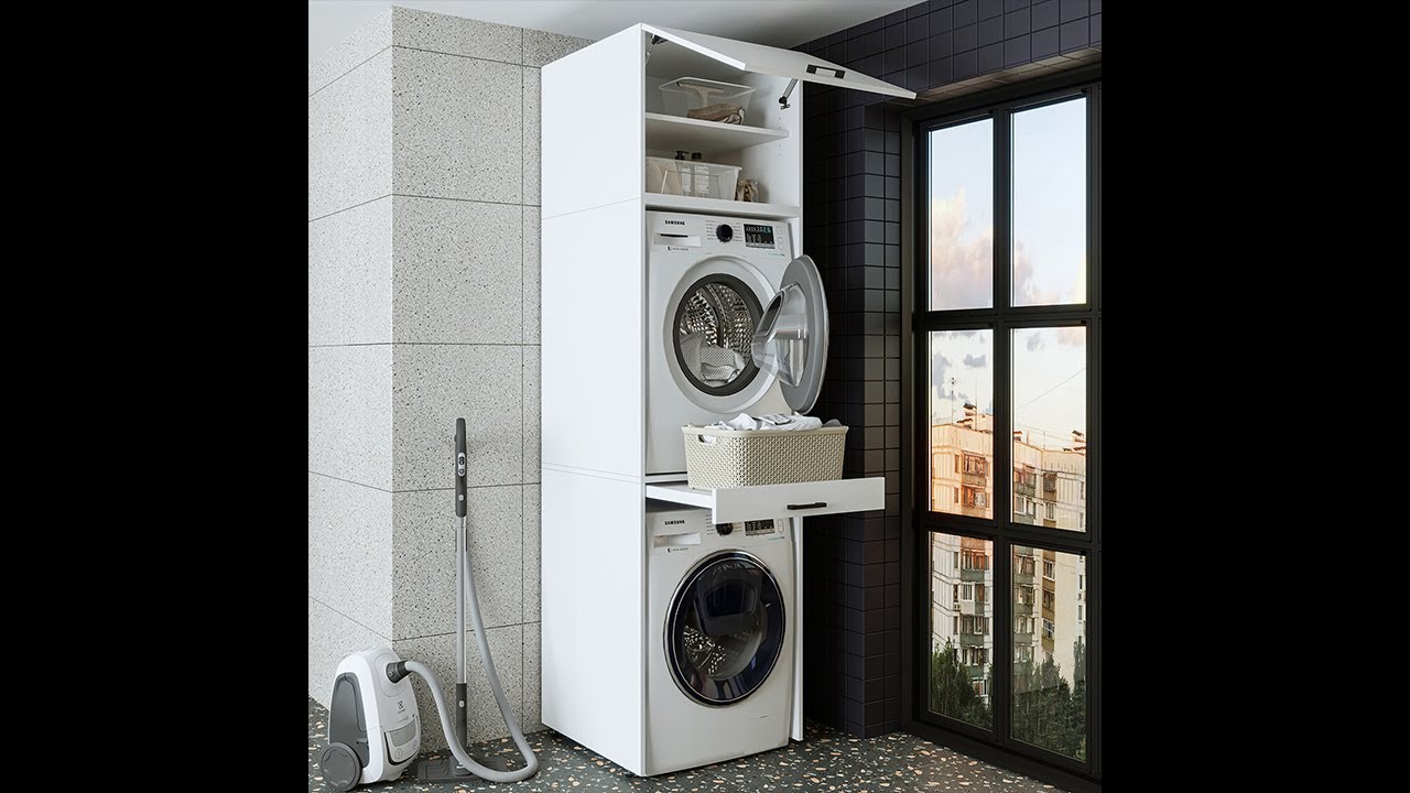 Roomart &Ccedil;amaşır ve Kurutma Makinesi Dolabı Kurulumu Nasıl Yapılır? -240 cm-