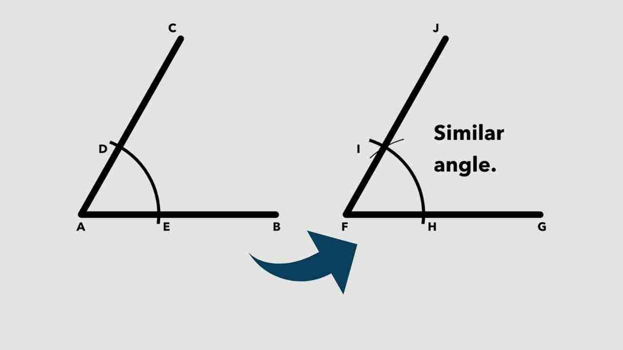 How To Construct An Angle Similar To A Given Angle