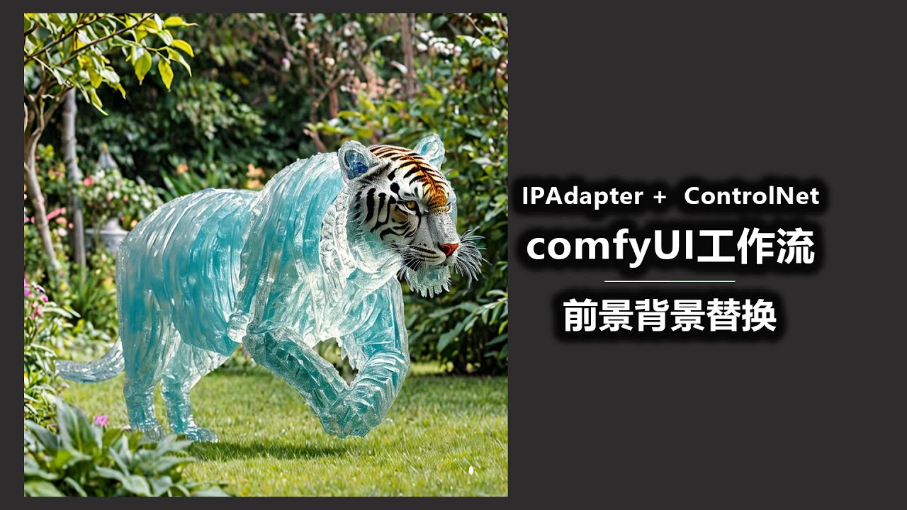 IPAdapter +  ControlNet 前景背景替换 comfyUI工作流