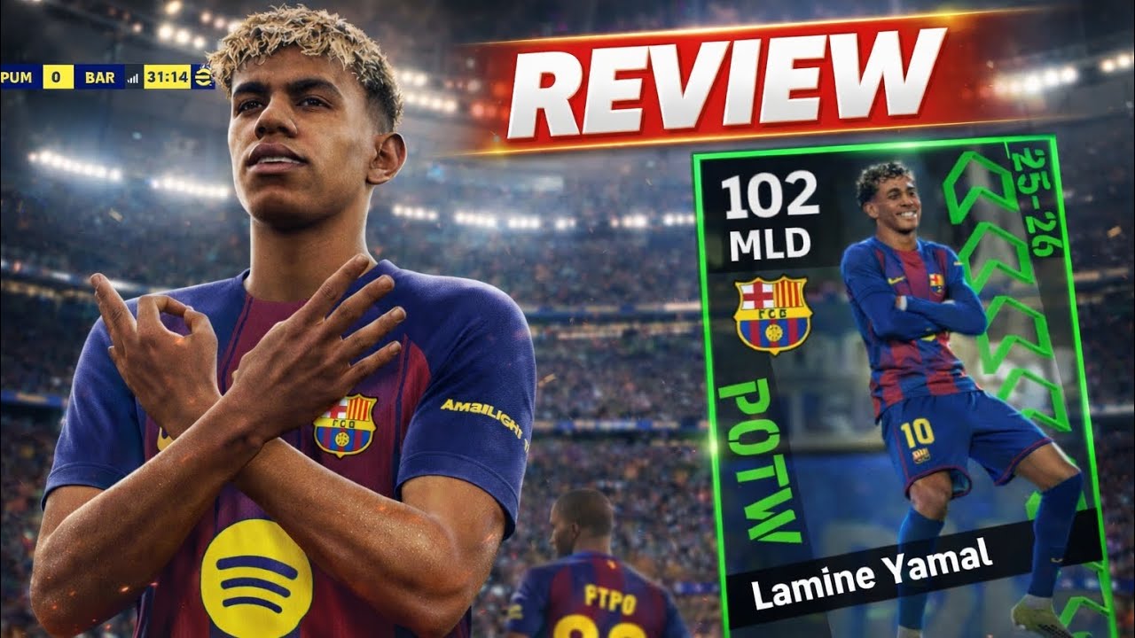 NOVO YAMAL POTW 102 ESTÁ ABSURDO NO EFOOTBALL MOBILE  | GAMEPLAY 